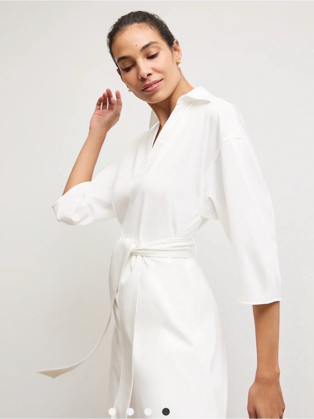 M.M. LAFLEUR The Fanfan Shirt Dress - Knit Poplin - Picture 4 of 6